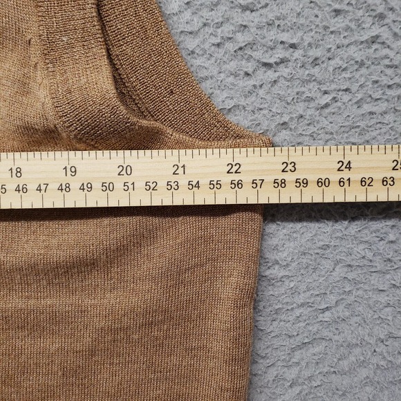 Turnbury Sweater Mens Large Brown Classiccore Extra Fine Merino Wool V-Neck - Picture 12 of 14